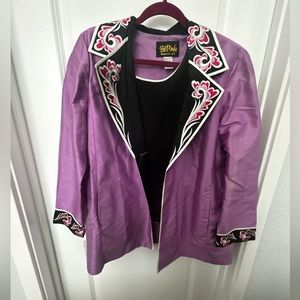 Very fun light coat with cami under.